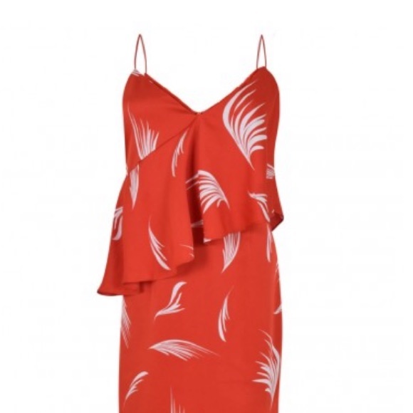 REVOLVE C/MEO Collective Silky Red-Orange Midi Dress - Picture 3 of 16